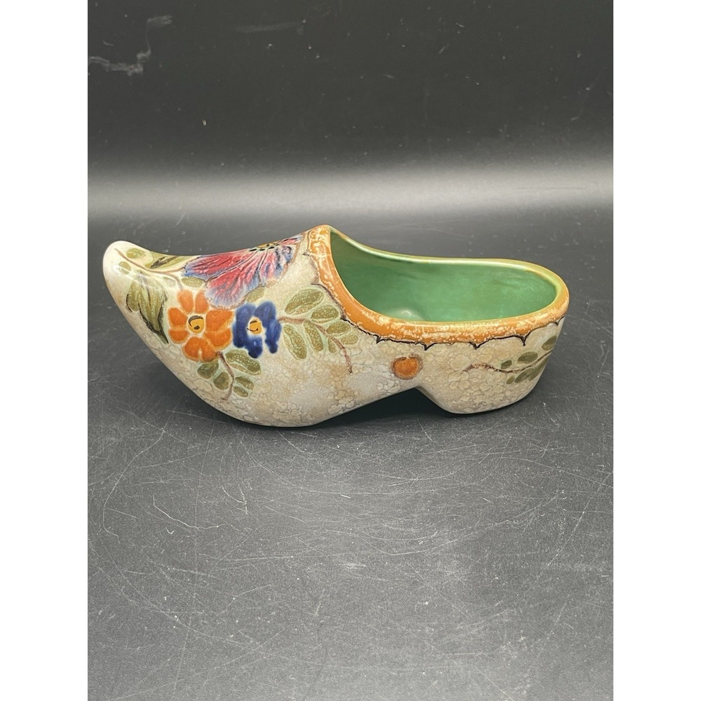 Vtg Royal Zuid Holland Clog Floral Dutch